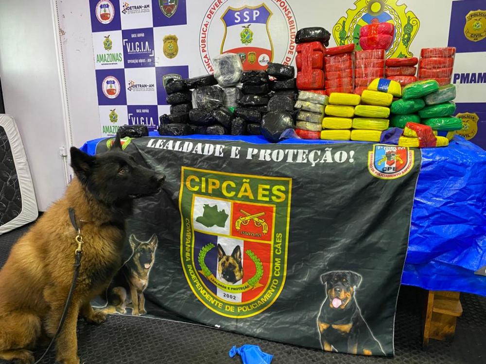 No interior do Amazonas, Base Arpão apreende mais de 130 quilos de drogas dentro de embarcação