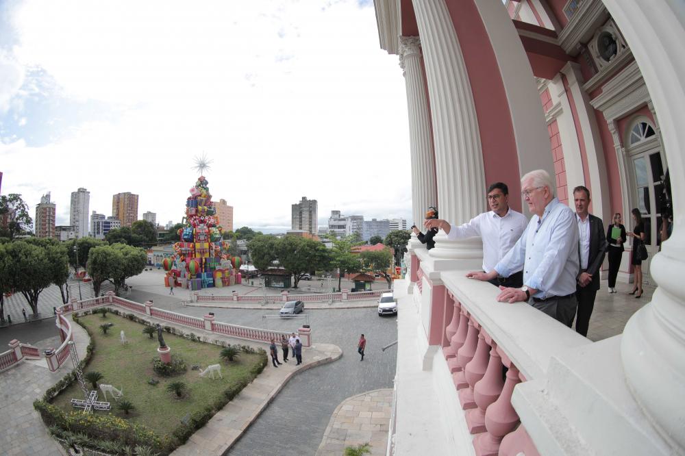 Em primeira agenda oficial do novo mandato, governador Wilson Lima recebe presidente da Alemanha