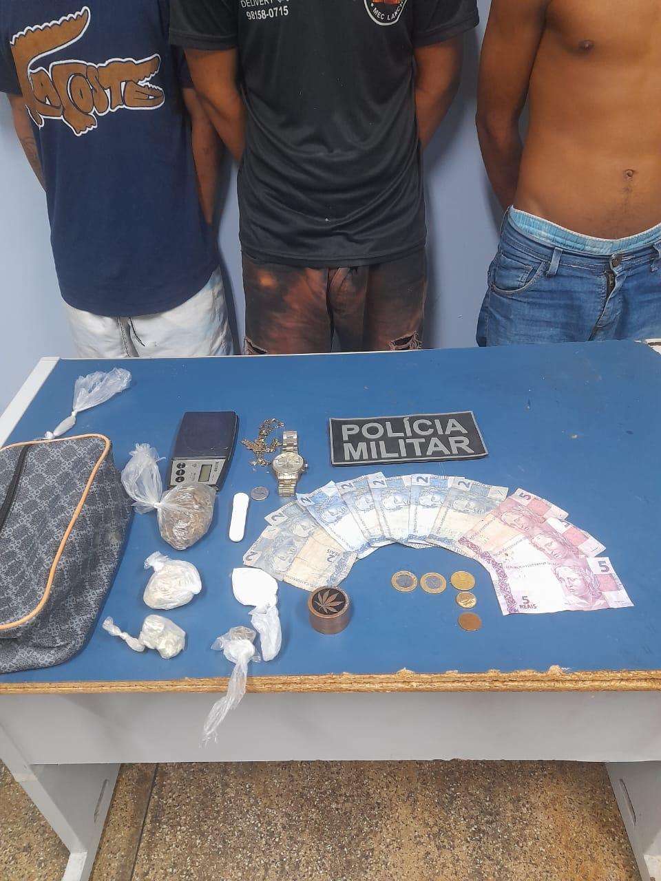 Polícia Militar prende trio com cocaína, oxi e maconha no bairro União, em Parintins