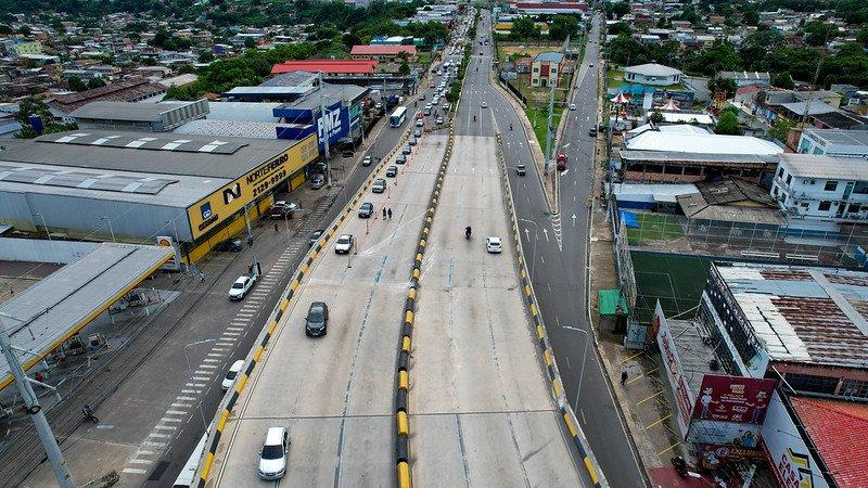 Prefeitura de Manaus antecipa segunda etapa da obra de manutenção no viaduto do Manoa