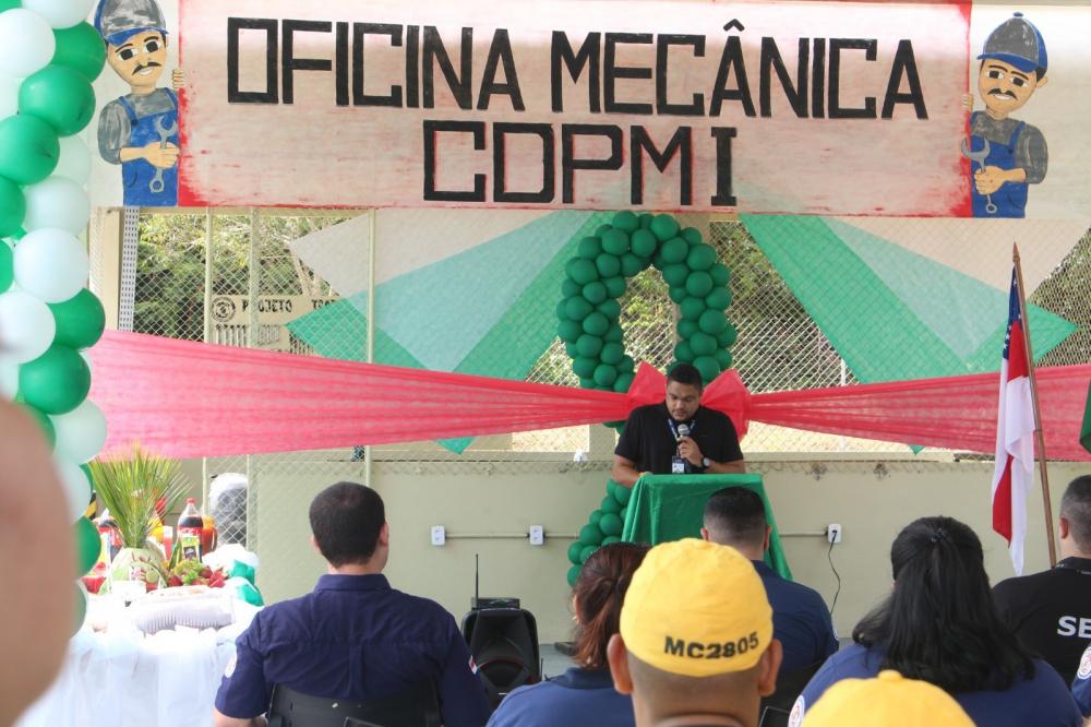 Seap inaugura oficina mecânica no Centro de Detenção Provisória de Manaus I