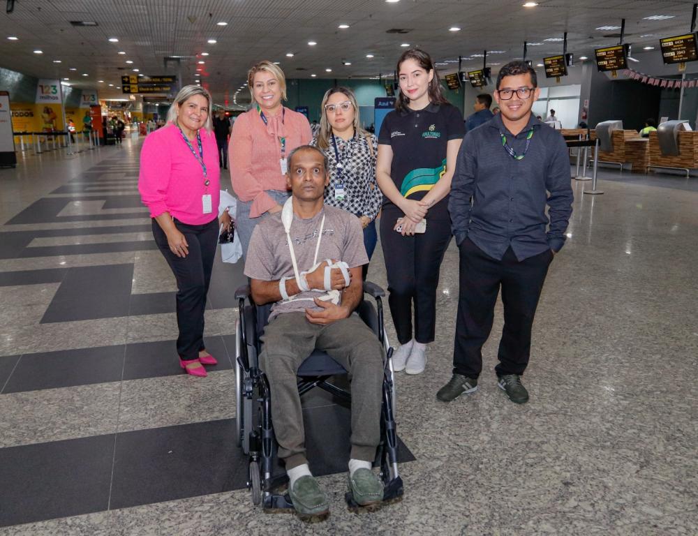 Parceria entre Embaixada da Índia e Governo do Amazonas leva indiano de volta para casa