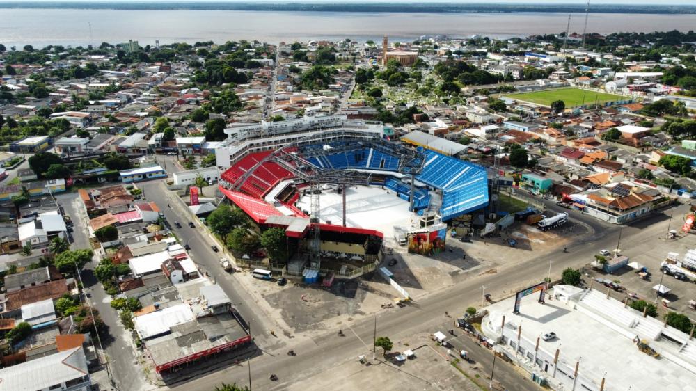 Governo do Amazonas intensifica obra de reforma e manutenção do Bumbódromo de Parintins