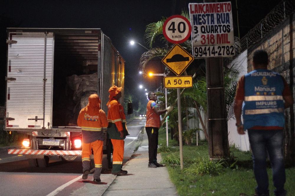 Prefeitura e Creci-AM iniciam ‘Limpa Manaus’ para fazer despoluição visual de publicidade irregular