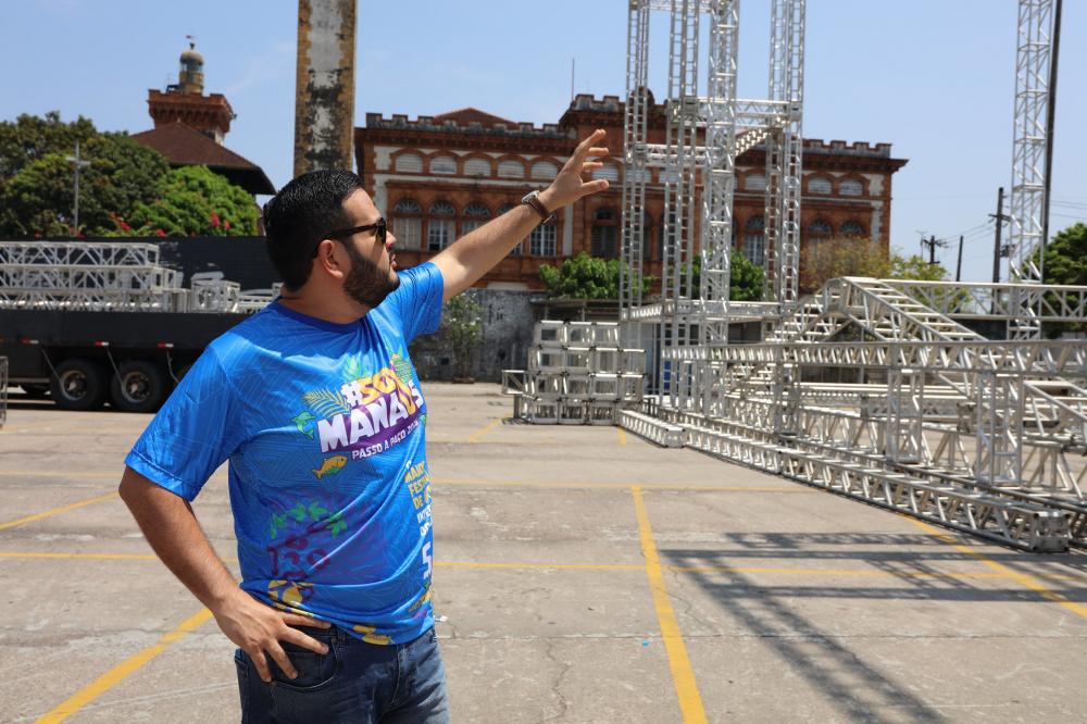 Prefeitura de Manaus inicia montagem do Palco Amazona do #SouManaus 2023