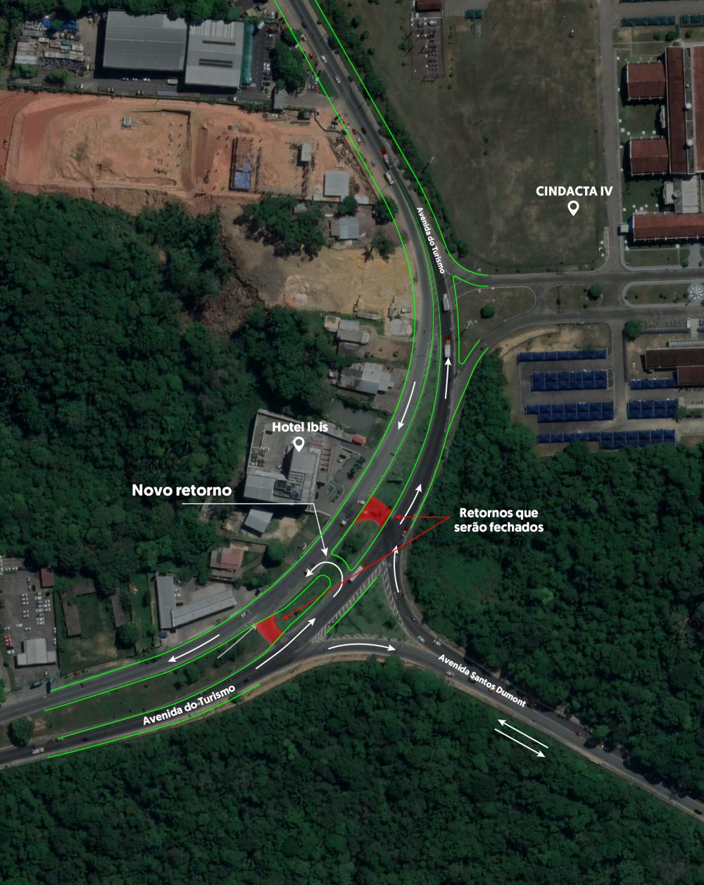 Governo do Amazonas constrói retornos para facilitar o tráfego na avenida do Turismo