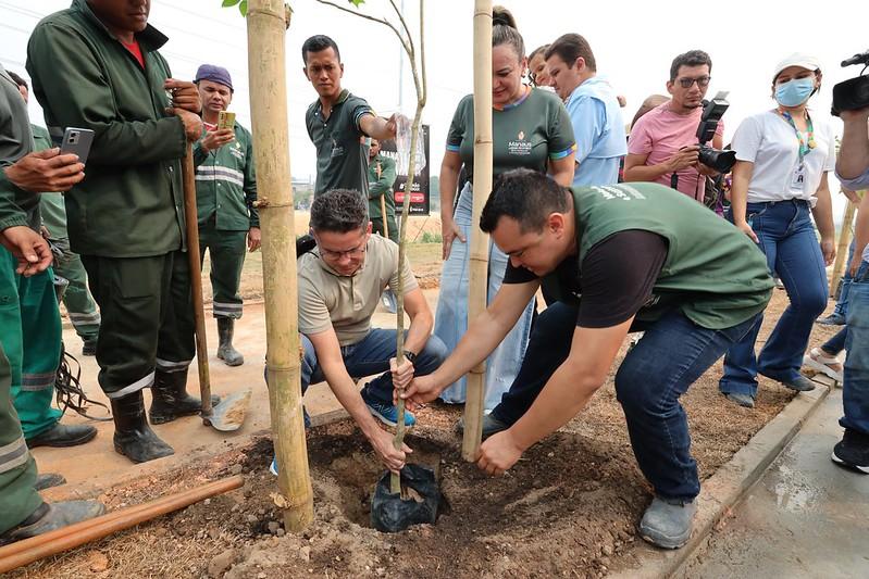 Prefeitura amplia espaço verde de Manaus com arborização do parque Amazonino Mendes