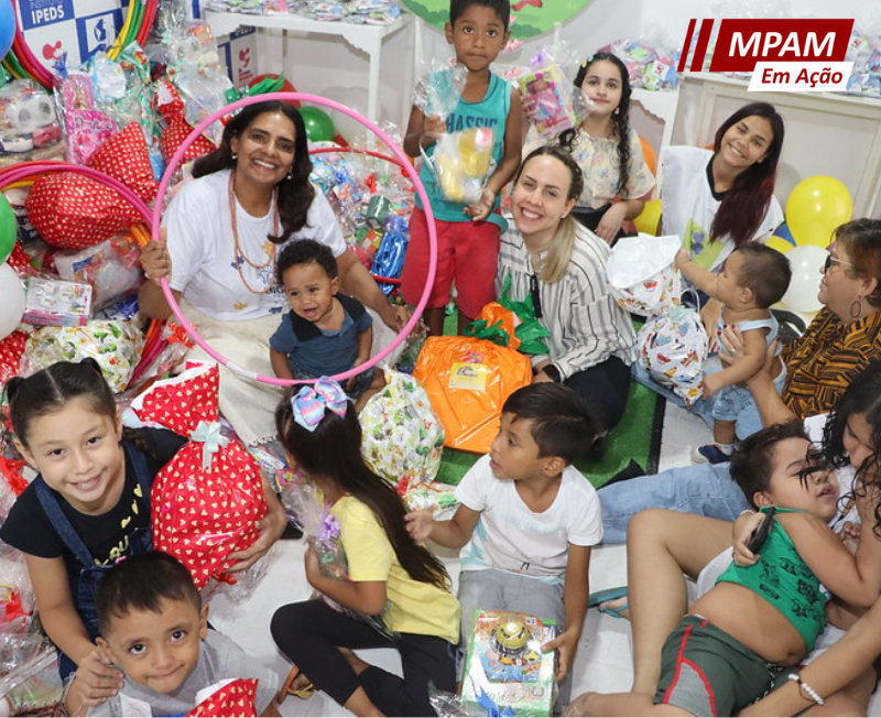 MP-AM entrega kits para crianças órfãs da Covid -19