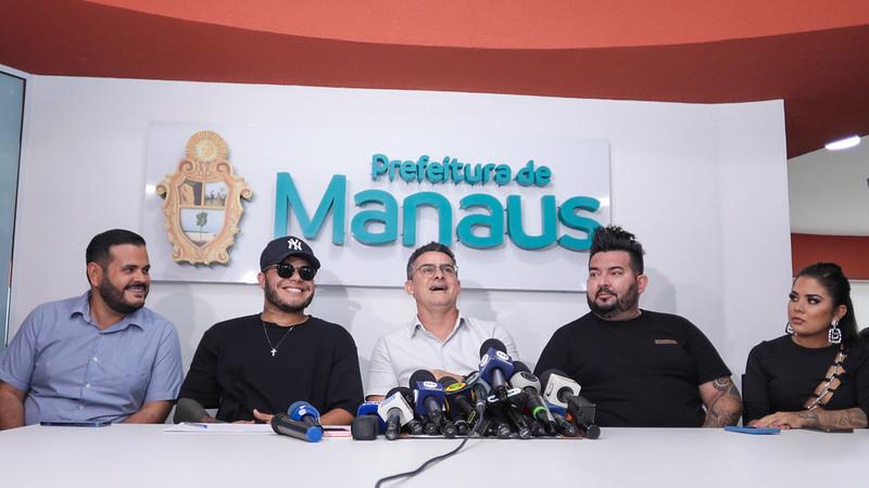 Prefeito David Almeida enaltece investimento na cultura durante coletiva de comemoração do aniversário de Manaus
