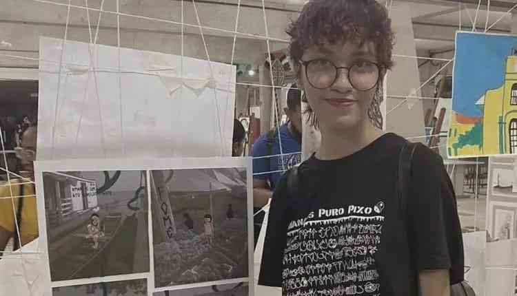 Acadêmica de Artes Visuais da Ufam Parintins expõe obra ‘O Norte precisa respirar’ em evento nacional