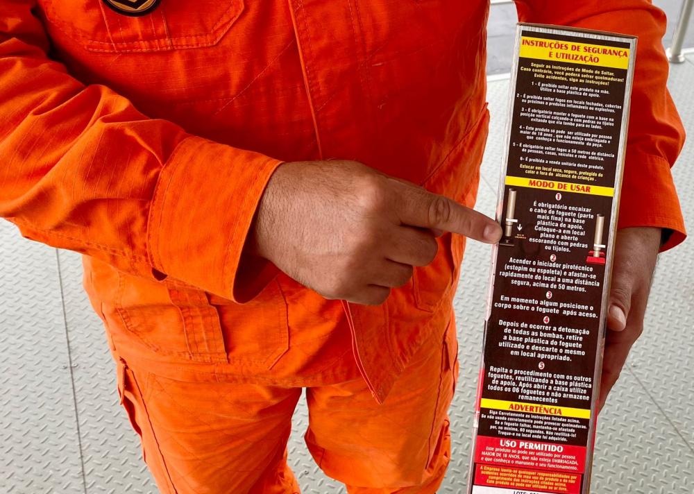 Corpo de Bombeiros destaca importância do manuseio correto de fogos de artifício