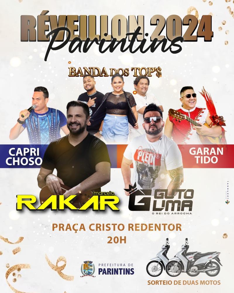 Festa de réveillon em Parintins terá atrações regionais, Caprichoso, Garantido e sorteio de motos