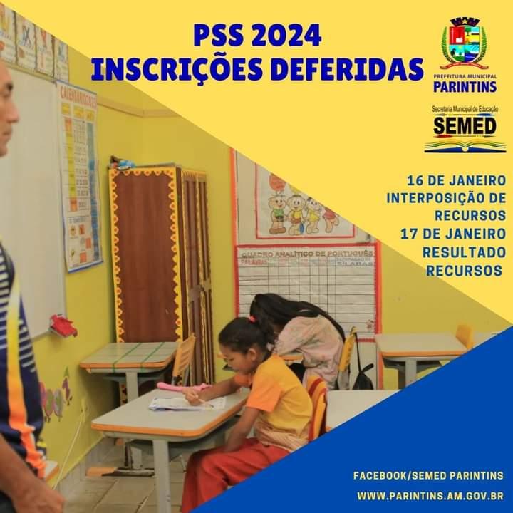 Prefeitura de Parintins divulga relação de inscrições deferidas no PSS 2024 da Educação 