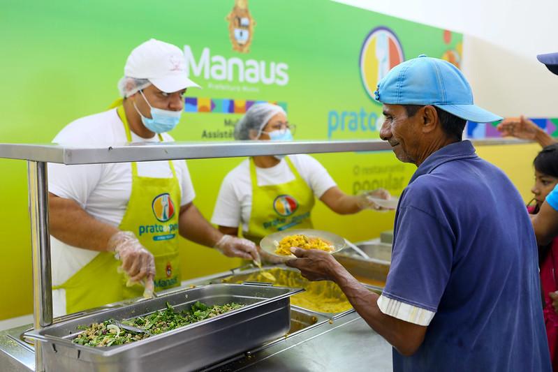 Prefeitura de Manaus distribui 3,7 mil refeições por dia em restaurantes populares e cozinhas comunitárias