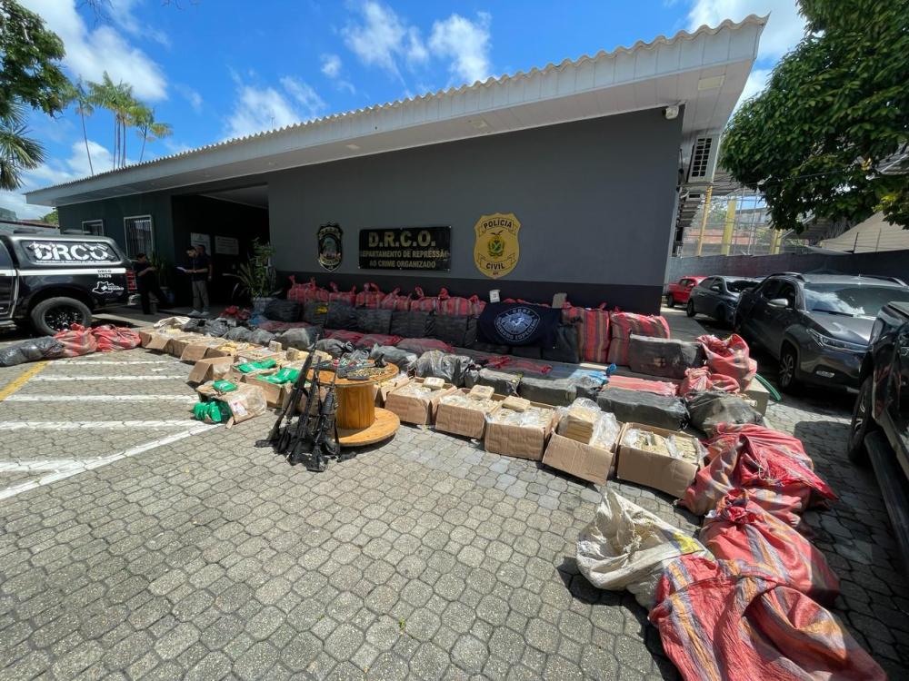 Forças de Segurança do Amazonas apreenderam mais de 7 toneladas de entorpecentes neste ano