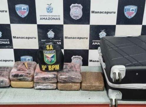 Polícia Militar do Amazonas apreende 18 tabletes de entorpecentes e armas de fogo no interior
