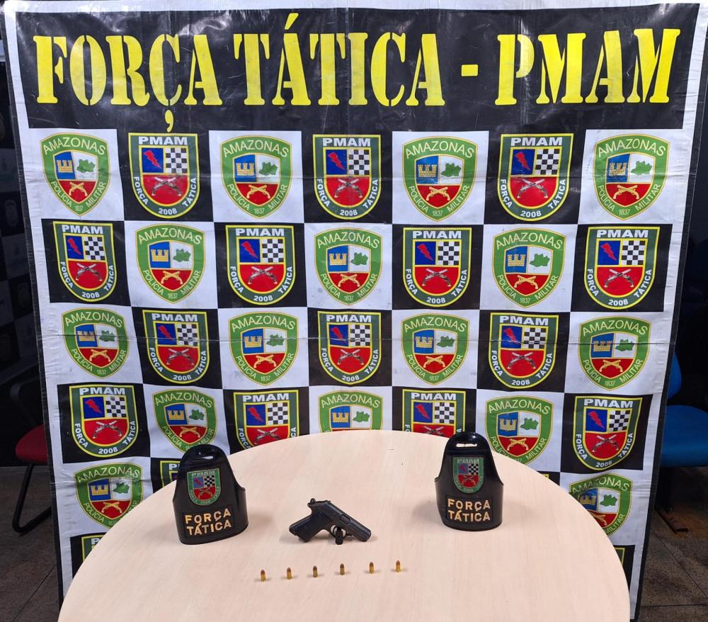 Polícia Militar do Amazonas prende homem e apreende armas e munições durante patrulhamento