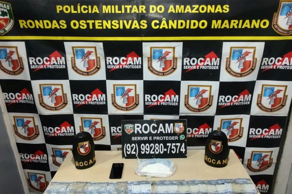 Polícia Militar do Amazonas recaptura foragido da Justiça com droga, em Manaus