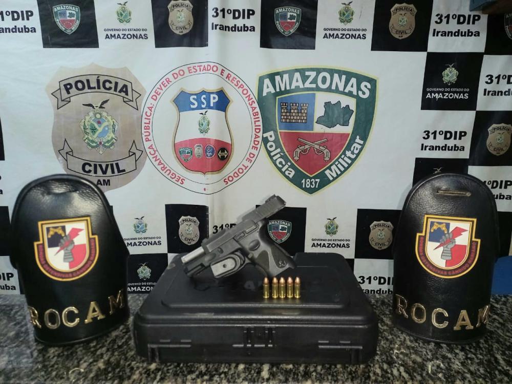 Operação Fronteira Mais Segura: Homem é preso com pistola e munições no município de Iranduba