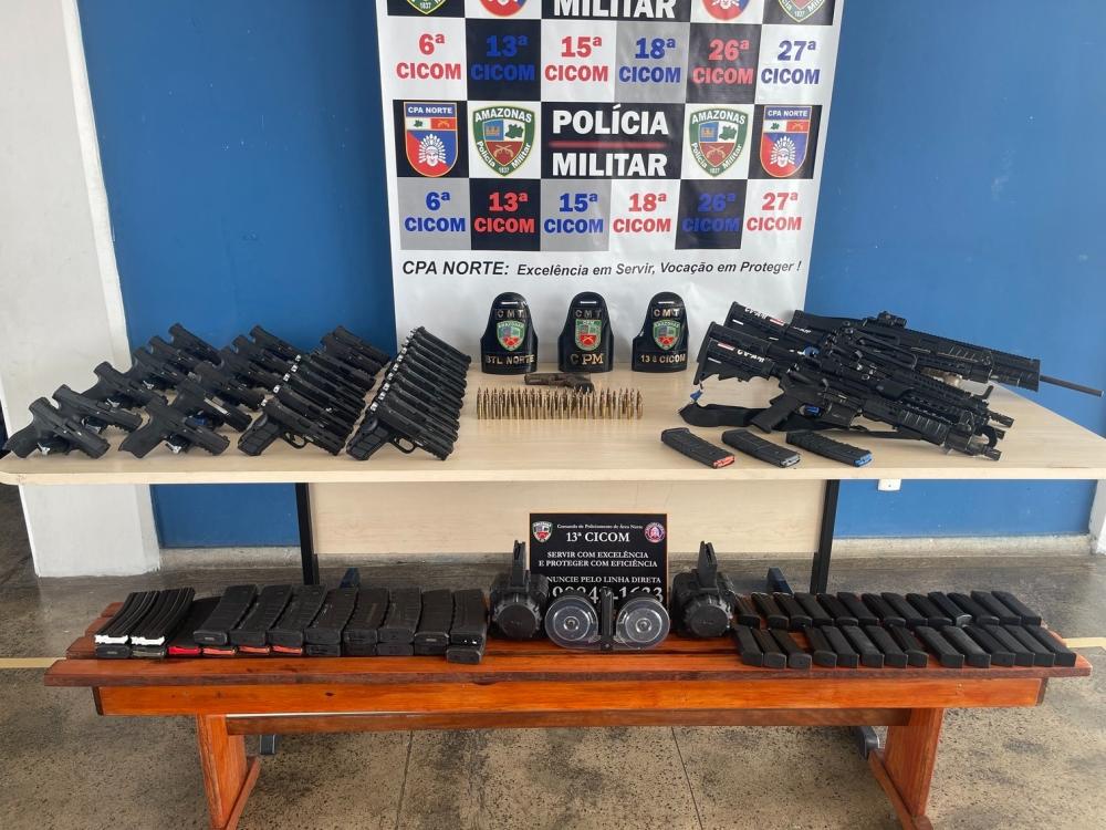 PMAM registra aumento de 33% no número de prisões e 21% nas apreensões de armas nos cinco primeiros meses de 2024
