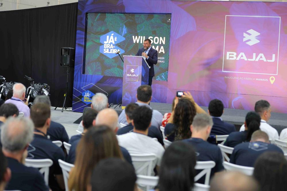 Com a instalação da empresa indiana Bajaj do Brasil Comércio de Motocicletas, Wilson Lima destaca fortalecimento na geração de emprego e renda no estado