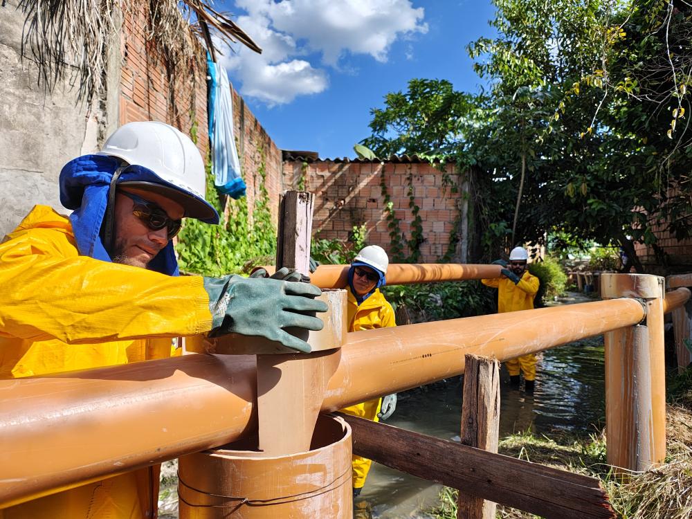 Campo Dourado: Área de igarapé recebe infraestrutura de esgotamento sanitário e mais de 5,5 mil pessoas serão beneficiadas
