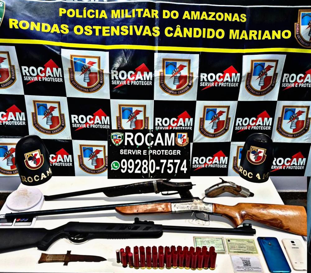 Operação Águas Seguras: em duas ações distintas, policiais apreendem entorpecentes, armas de fogo e balanças de precisão