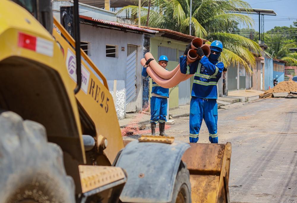 Governo do Amazonas avança com obras de esgotamento sanitário nas zonas sul e leste da capital