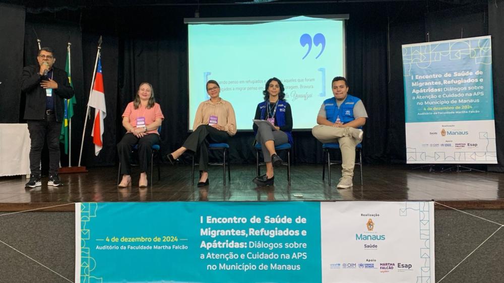 Profissionais de saúde da prefeitura discutem saúde de pessoas migrantes e expatriadas em encontro