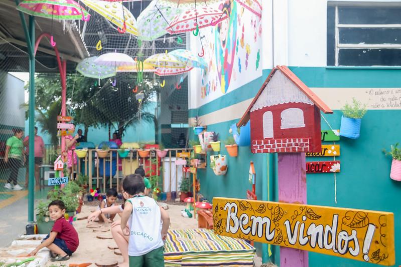 Prefeitura de Manaus inaugura ‘jardim sensorial’ na Creche Municipal Magdalena Arce Daou, na zona Sul