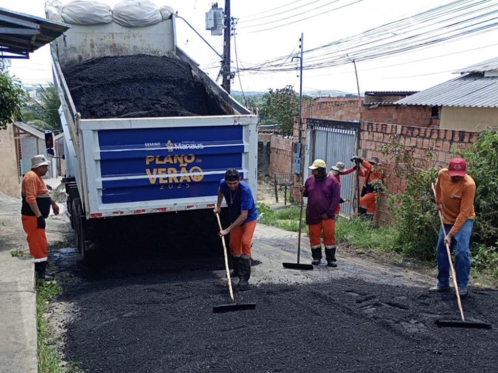 Prefeitura de Manaus avança com obras do ‘Plano de Verão’ no bairro Tarumã