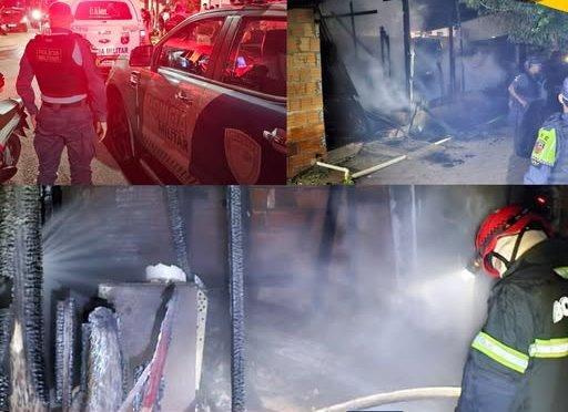 Polícia Militar atende ocorrência de incêndio em residência no bairro São José; suspeito é detido após confessar o crime