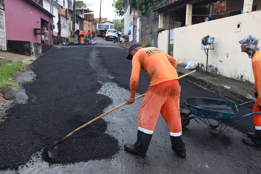 Prefeitura de Manaus leva obras à zona Norte e transforma realidade da rua Boitita