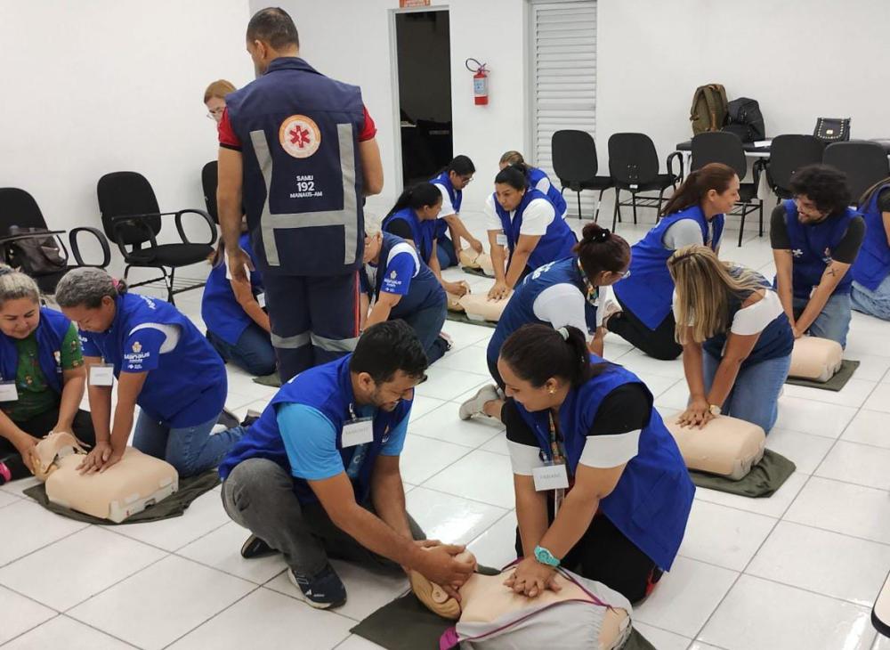 Agentes de saúde da Prefeitura de Manaus participam de curso de capacitação em primeiros socorros