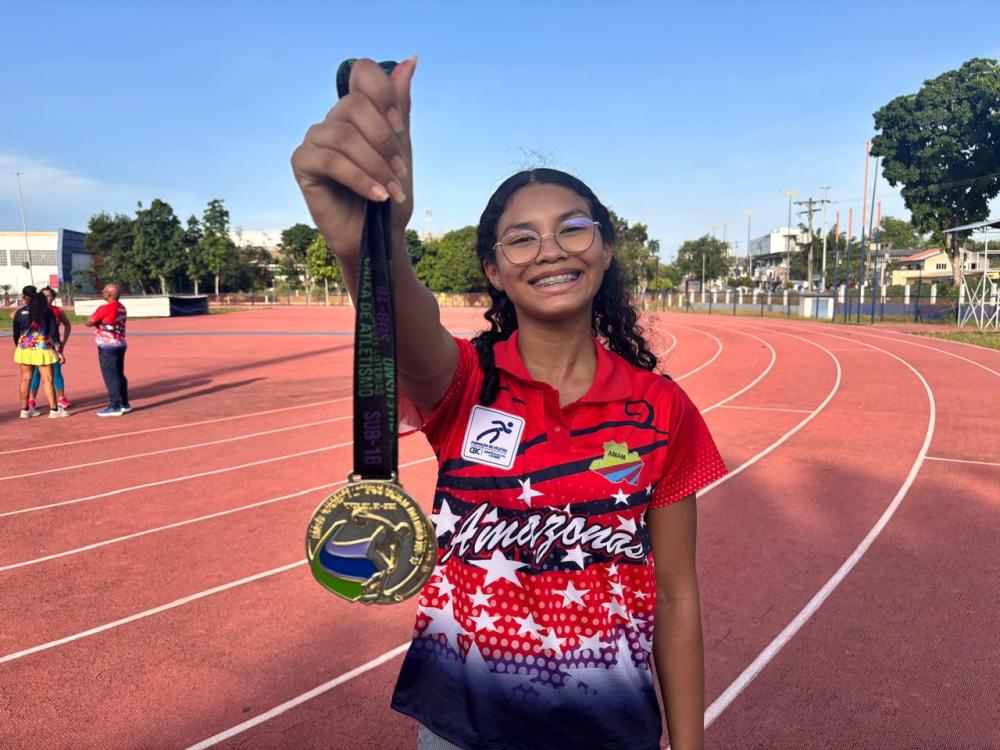 Atleta do Amazonas conquista dois ouros no Troféu Norte-Nordeste de Atletismo Sub-16