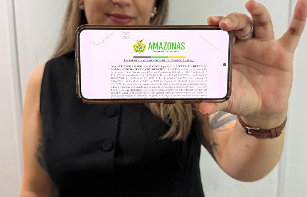 Governo do Amazonas lança edital de chamamento com suporte financeiro para OSCs de atendimento à Pessoas com Deficiência