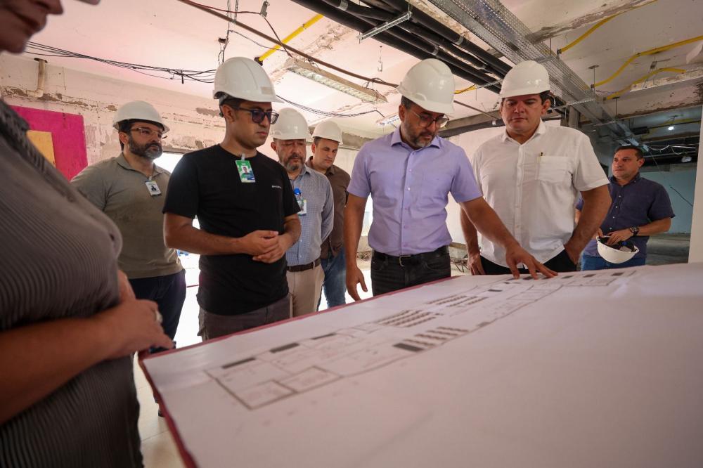 Governador Wilson Lima vistoria obras de Policlínica e de Hospital Dia do Complexo Hospitalar Sul