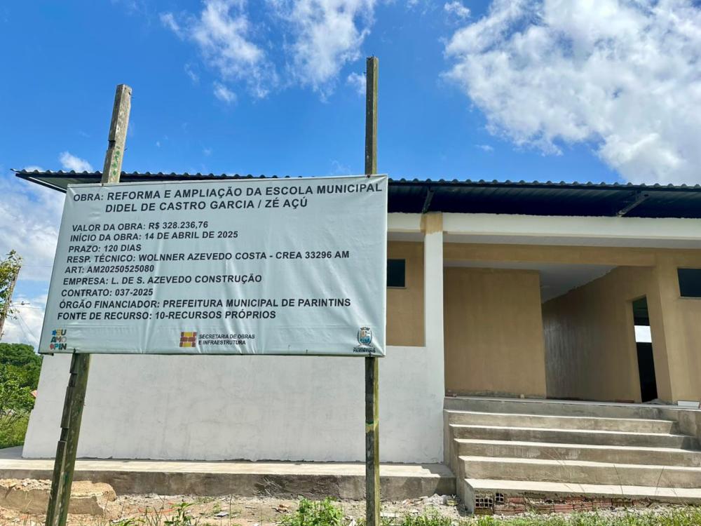 Obra de modernização da escola na Comunidade do Zé Açu chega a fase de conclusão