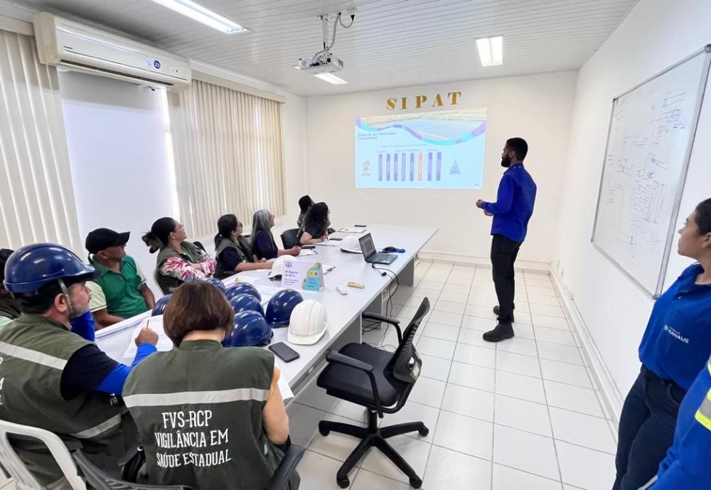 FVS-RCP realiza visita técnica com capacitação na Estação de Tratamento de Água Ponta das Lajes