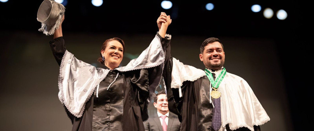 André Zogahib e Katia Couceiro empossados nos cargos de reitor e vice-reitora da UEA