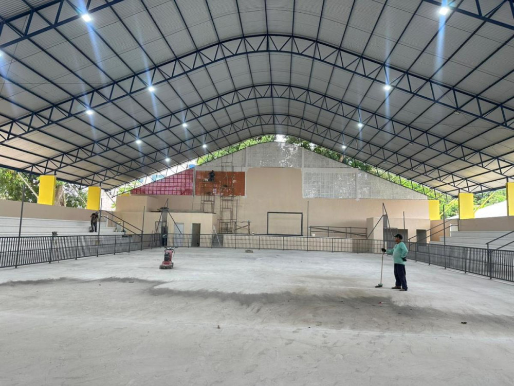Obras do ginásio da Escola João Bosco chegam a 90% de conclusão e entram na fase final