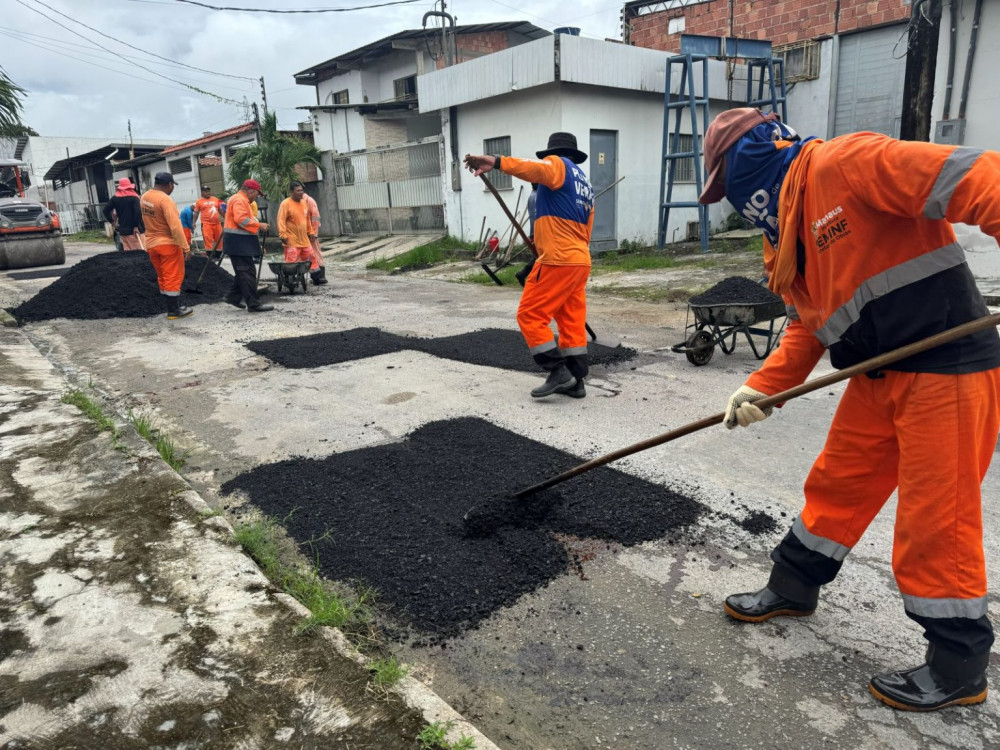 Prefeitura de Manaus leva novo asfalto ao bairro Mauazinho e melhora mobilidade na região