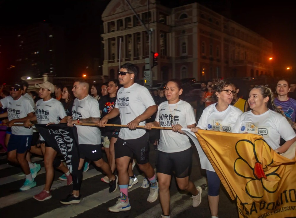 Sejusc promove ação de conscientização durante corrida de rua no Centro de Manaus