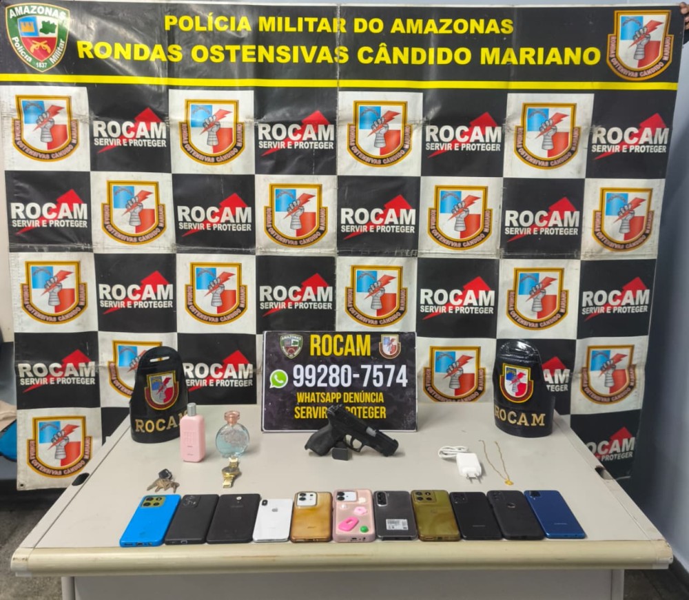 Polícia Militar do Amazonas prende suspeito de roubos e captura foragido da Justiça na zona centro-sul de Manaus