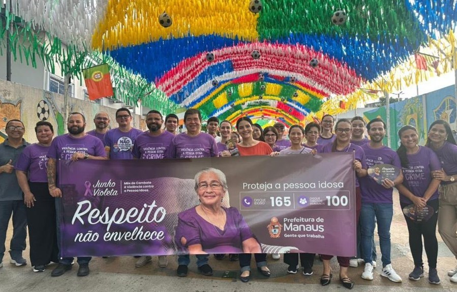 Prefeitura de Manaus realiza blitz educativa para reforçar combate à violência contra a pessoa idosa no bairro Compensa