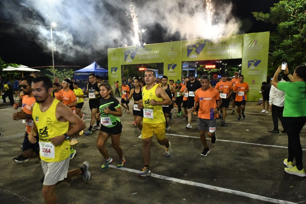 ‘Manaus em Movimento’ levou cerca de seis mil atletas e adeptos da corrida de rua à Ponta Negra neste domingo, 5/7