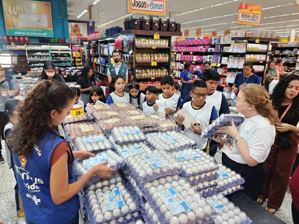 Projeto ‘Fiscal Mirim’, da Visa Manaus, leva estudantes para viver experiência prática como fiscais sanitários